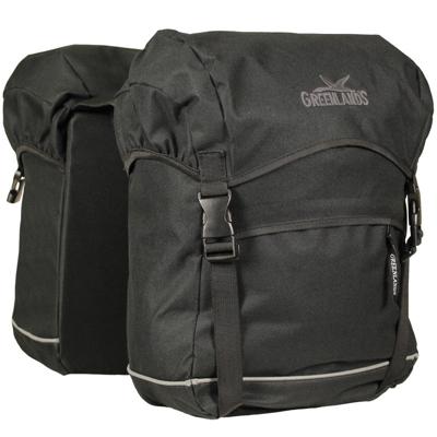 Greenlands dubbele fietstas travel bag 40 liter 30 x 37 x 17 (2x) zwart