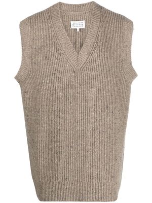 Maison Margiela débardeur en maille à col v - Vert