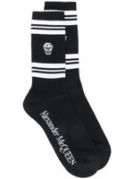 Alexander McQueen chaussettes à motif de tête de mort - Noir - thumbnail