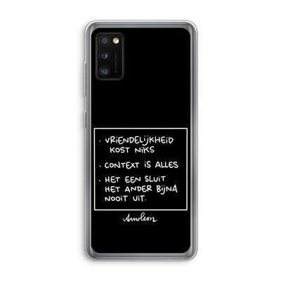 Mijn Motto's: Samsung Galaxy A41 Transparant Hoesje