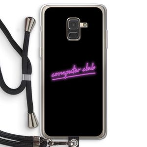 Vice Black: Samsung Galaxy A8 (2018) Transparant Hoesje met koord