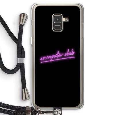 Vice Black: Samsung Galaxy A8 (2018) Transparant Hoesje met koord