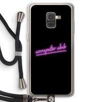 Vice Black: Samsung Galaxy A8 (2018) Transparant Hoesje met koord