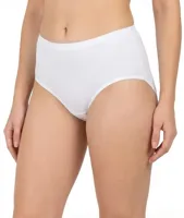 2-pak dames slip - midi comfort - badstof kruisje - Dames onderbroek - dames ondergoed - L - Wit - Onderbroek - Ondergoed - L - Onderbroek - - L -