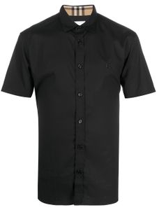 Burberry chemise à bordure carreaux - Noir