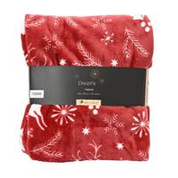 Sprei polyester L130b170h0,8 cm rood I Decoris - Decoris