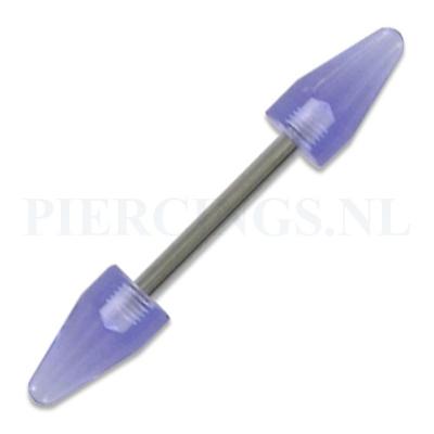 Barbell acryl cones paars