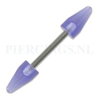 Barbell acryl cones paars