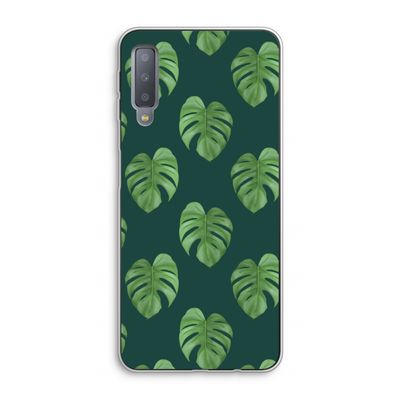 Monstera leaves: Samsung Galaxy A7 (2018) Transparant Hoesje
