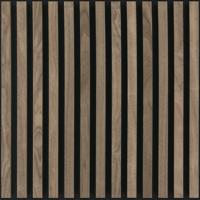 Silentlines lattenwand tegel walnoot - 2 tegels van 553x553x22mm