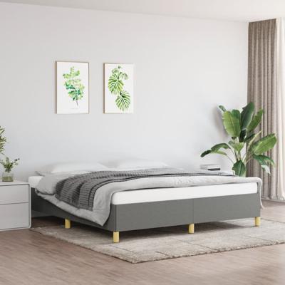 Bedframe zonder matras stof donkergrijs 160x200 cm