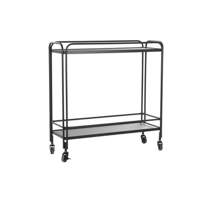 Wandtafel DKD Home Decor Kristal Zwart Metaal (80 x 28 x 80,5 cm)