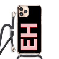 Monogram: iPhone 11 Pro Max Transparant Hoesje met koord