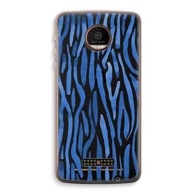 Blauwe nerven: Motorola Moto Z Force Transparant Hoesje