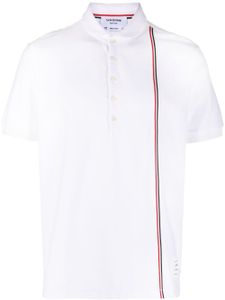 Thom Browne polo à bande tricolore - Blanc