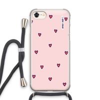 Hartjes: iPhone 8 Transparant Hoesje met koord