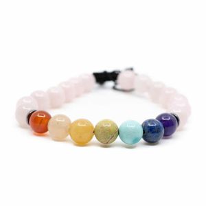 7 Chakra Edelstenen Rozenkwarts Armband