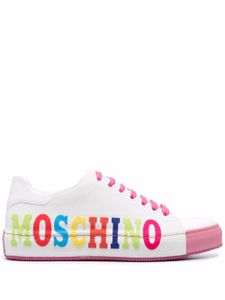 Moschino baskets à logo - Blanc