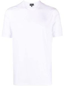 Giorgio Armani t-shirt uni à col rond - Blanc