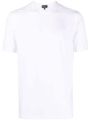 Giorgio Armani t-shirt uni à col rond - Blanc