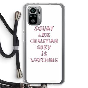Christian Grey: Xiaomi Redmi Note 10S Transparant Hoesje met koord