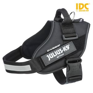 Julius k9 Idc power-harnas / tuig voor labels zwart