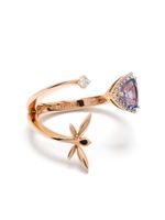 Anapsara bague Micro Trinity en or rose 18ct sertie de topaze et de diamants - thumbnail