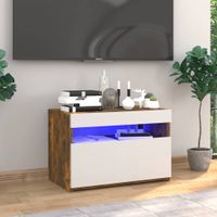 Tv-meubel met LED-verlichting 60x35x40 cm gerookt eikenkleurig - thumbnail