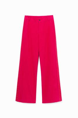 Culotte-broek met mandala's aan de zijkant - RED - 40