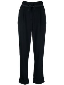 Emporio Armani pantalon droit à design plissé - Bleu