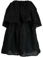 Ulla Johnson robe courte sans manches à fleurs en jacquard - Noir