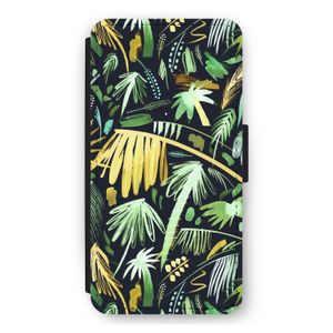 Tropical Palms Dark: iPhone 11 Pro Max Flip Hoesje