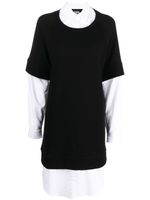 Karl Lagerfeld robe-pull à design superposé - Noir