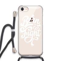 Born to Fight: iPhone 7 Transparant Hoesje met koord