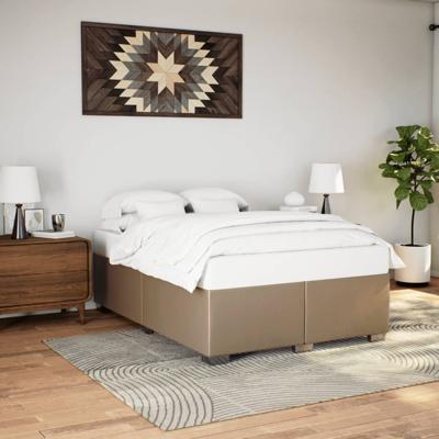 Bedframe kunstleer cappuccinokleurig 160x200 cm