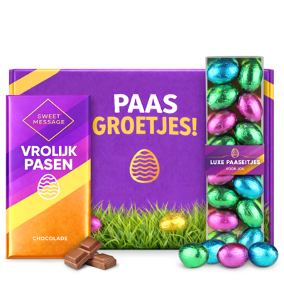 Sweet Message Vrolijk Pasen Paaspakket Brievenbus
