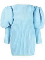 Solace London robe courte Skye à design plissé - Bleu