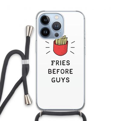 Fries before guys: iPhone 13 Pro Transparant Hoesje met koord