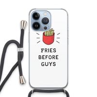 Fries before guys: iPhone 13 Pro Transparant Hoesje met koord