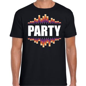 Party fun tekst t-shirt zwart heren