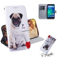 Mopshond patroon gekleurde tekening horizontale Flip lederen case voor Xiaomi Redmi gaan met houder & card slots & portemonnee