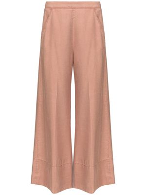 PINKO pantalon ample à motif Love Birds brodé - Tons neutres