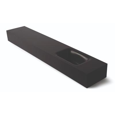 Fontein Luca Sanitair Lea 120x22x12 cm Solid Surface Rechts Zonder Kraangat Mat Antraciet Luca Sanitair