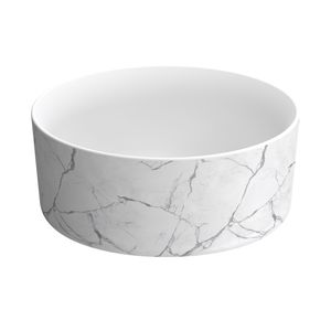 Waskom Best Design Color 37,5 x 37,5 x 16 cm Mat Wit Marble
