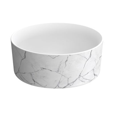 Waskom Best Design Color 37,5 x 37,5 x 16 cm Mat Wit Marble