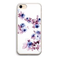 Waterverf bloemen: iPhone 7 Transparant Hoesje