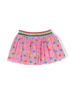 Stella McCartney Kids jupe en tulle à patchs cœur - Rose - thumbnail