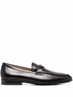 Tod's mocassins en cuir à plaque logo - Noir
