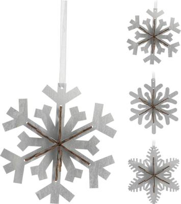 Snowflake 3D Hangdeco Zilver - Nampook