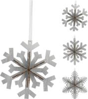 Snowflake 3D Hangdeco Zilver - Nampook